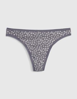 Stretch Cotton Thong gray