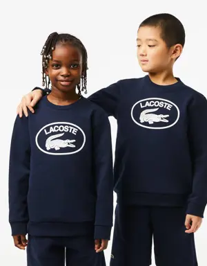 Kids' Lacoste Contrast Branded Colour-block Sweatshirt