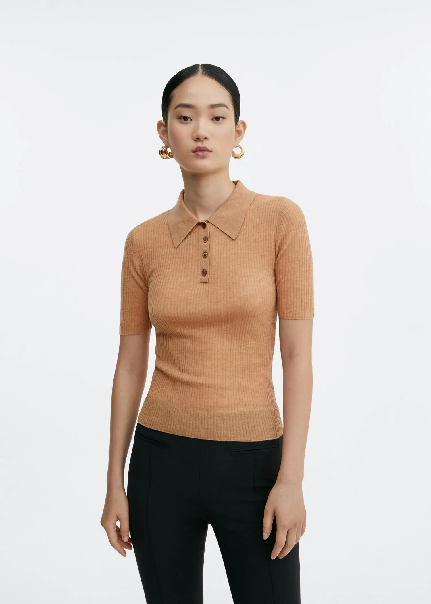 Mango Polo collar wool sweater. 1