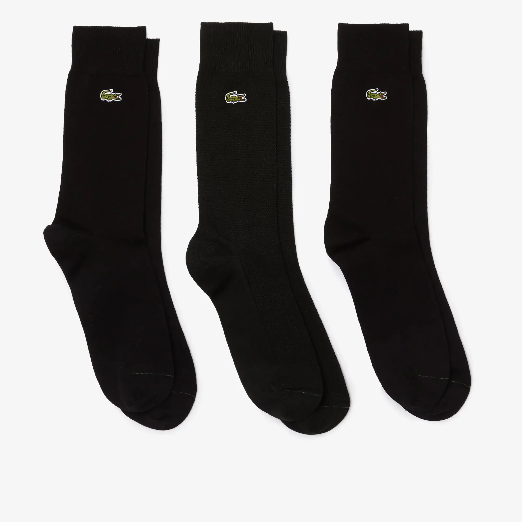 Lacoste Unisex 3-Pack High-Cut Cotton Piqué Socks. 1