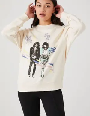 Forever 21 KISS Graphic Pullover Taupe/Multi