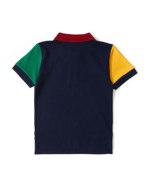 Lacivert Logolu Polo Yaka Erkek Çocuk T-shirt
