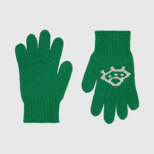 Gucci Children's wool gloves with intarsia. 3