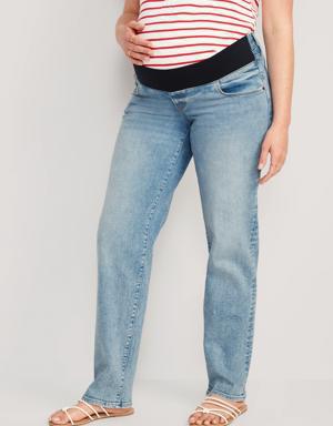 Maternity Front-Low Panel OG Loose Jeans gray