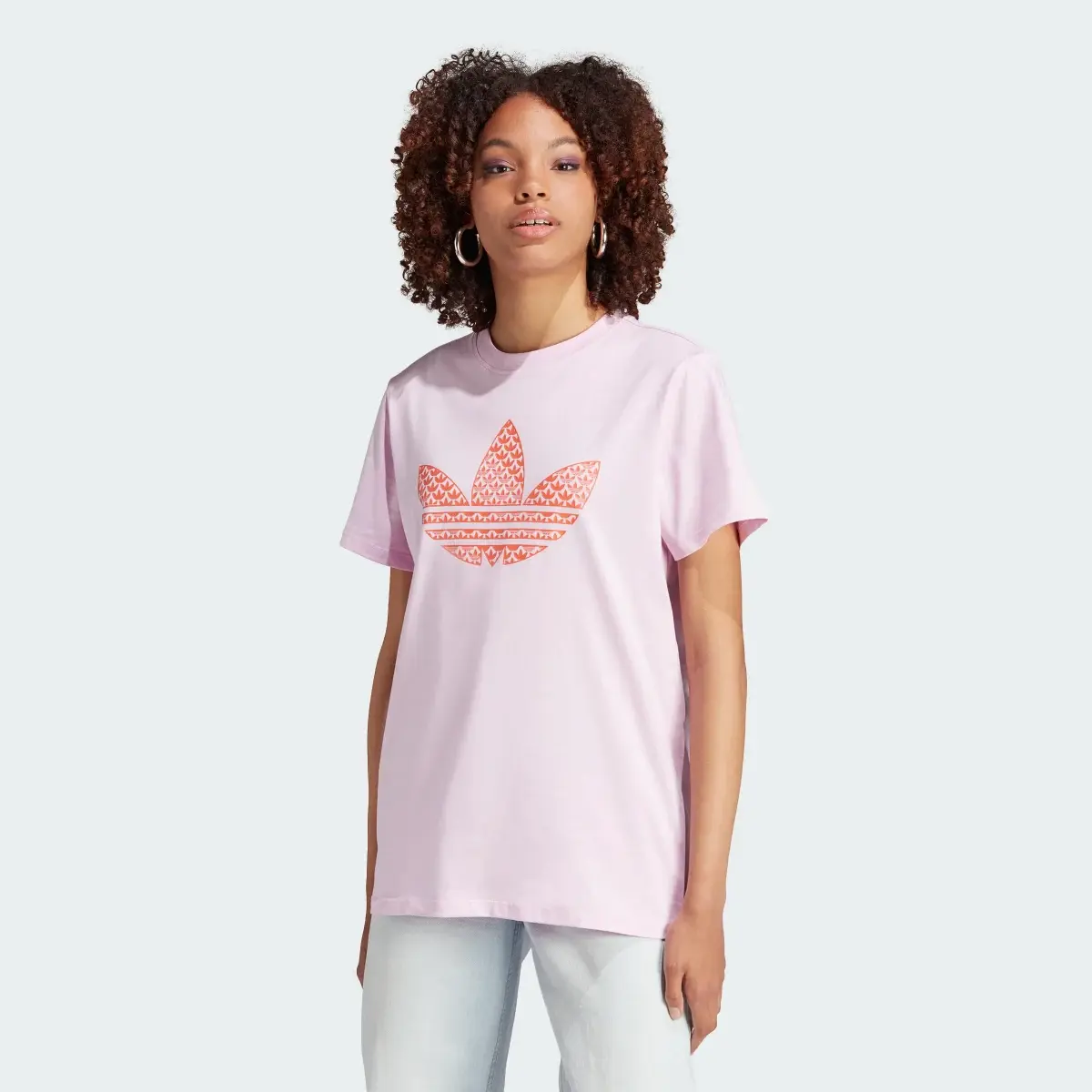 Adidas Trefoil Monogram Infill Tee. 2