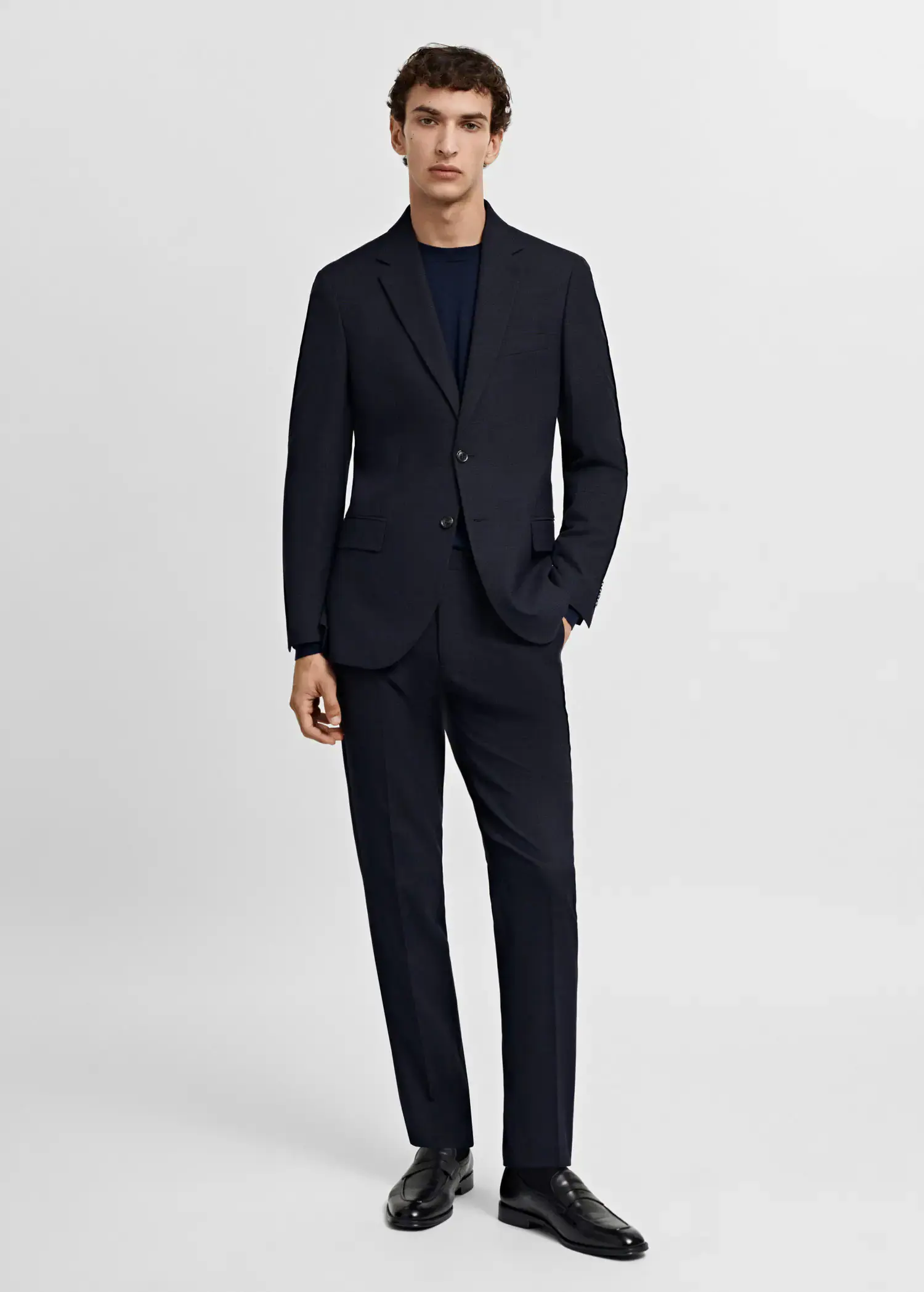 Mango Stretch fabric super slim-fit suit trousers. 1