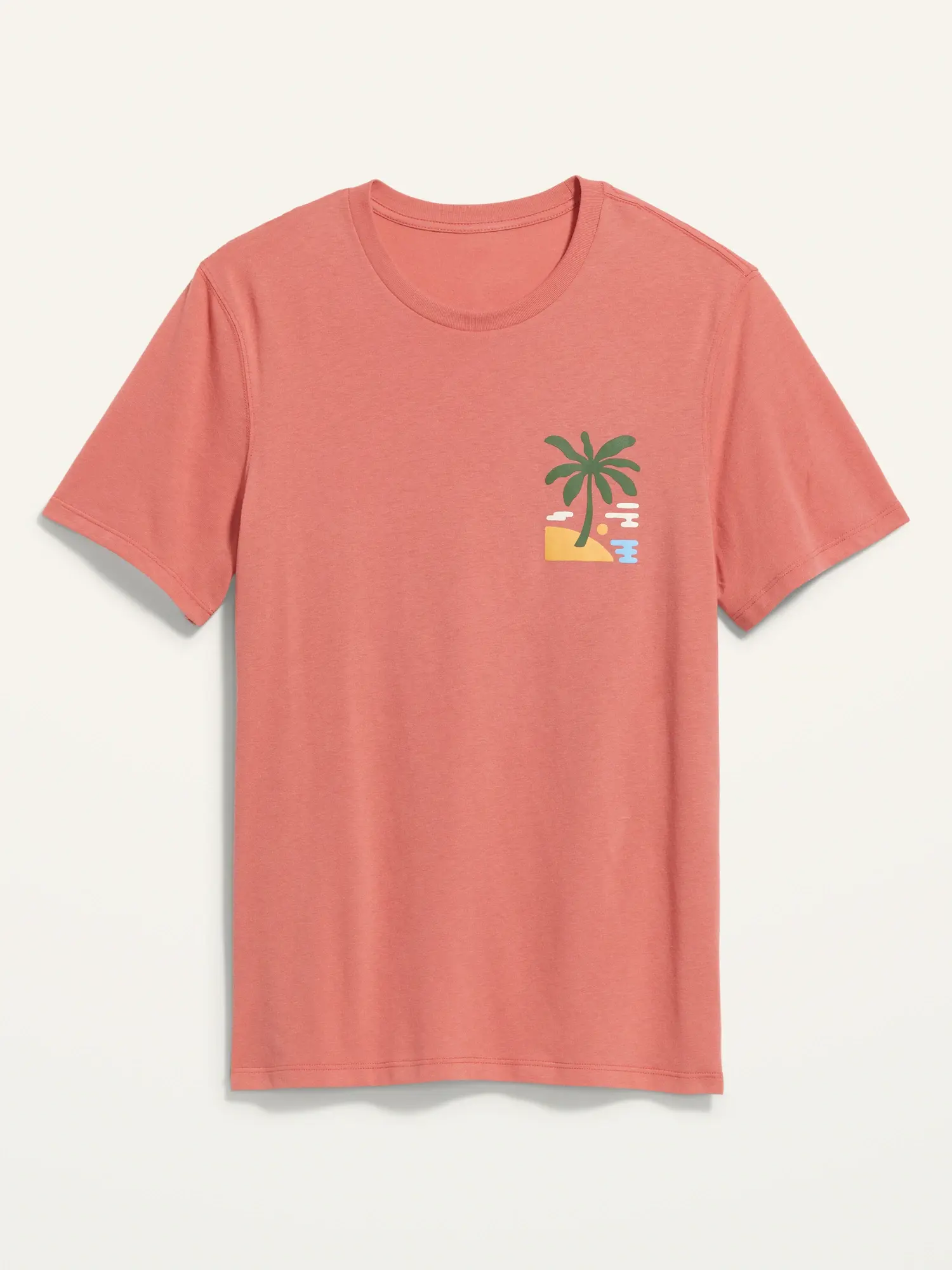Old Navy Soft-Washed Graphic T-Shirt for Men orange. 1