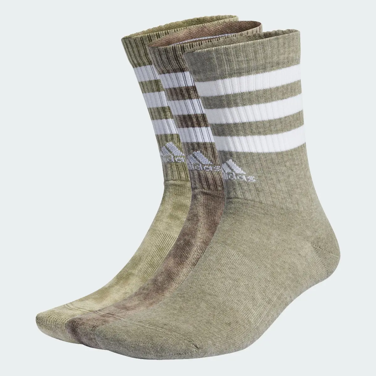 Adidas 3-Stripes Stonewash Crew Socks 3 Pairs. 1