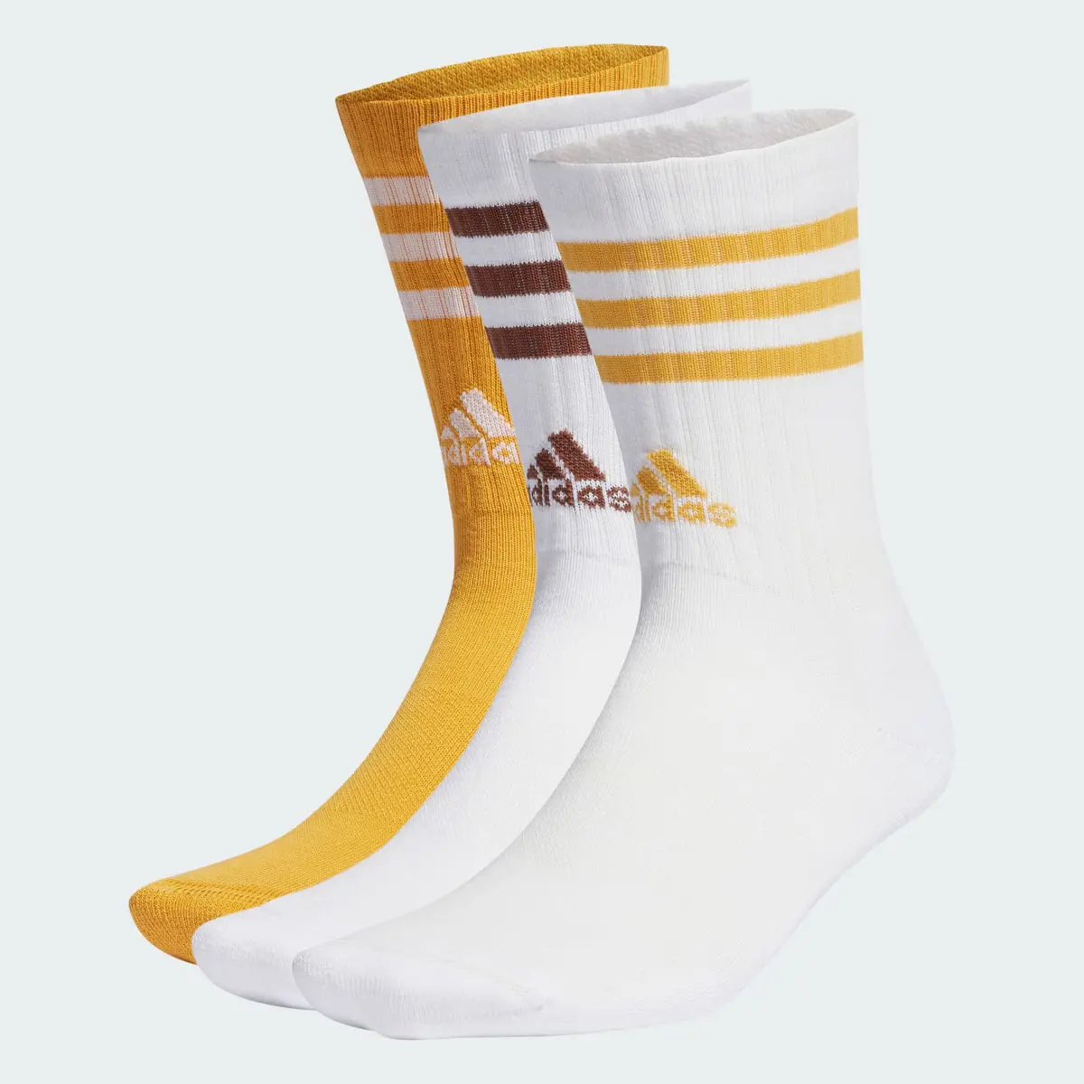 Adidas 3-Stripes Cushioned Crew Socks 3 Pairs. 2