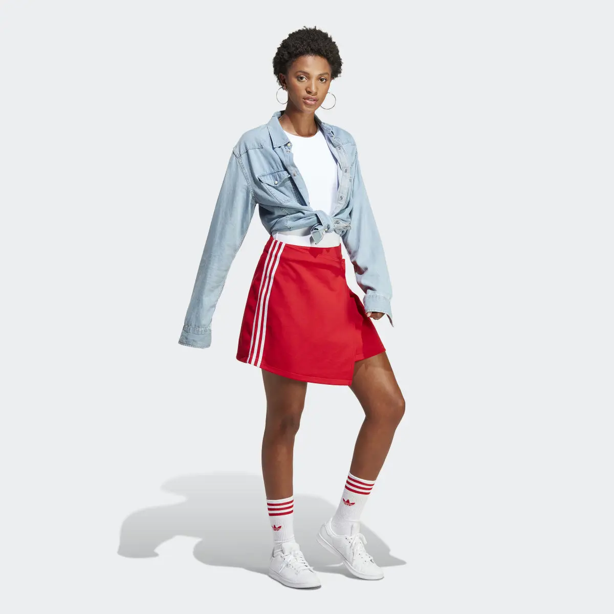 Adidas Adicolor Classics 3-Stripes Short Wrapping Skirt. 3