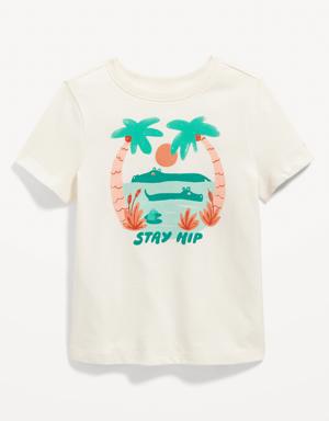 Unisex Short-Sleeve Graphic T-Shirt for Toddler white