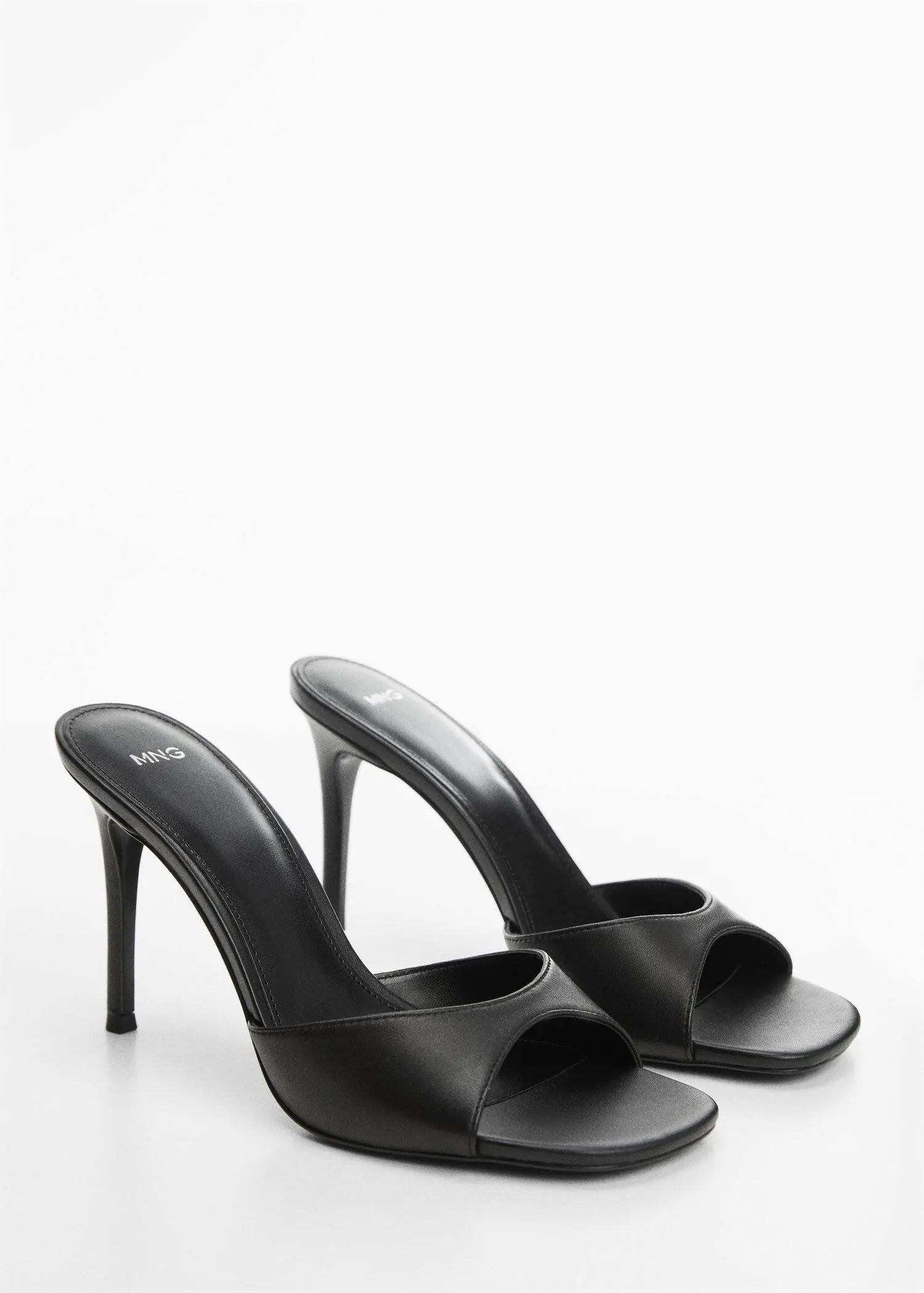 Mango Heel leather sandals. 1
