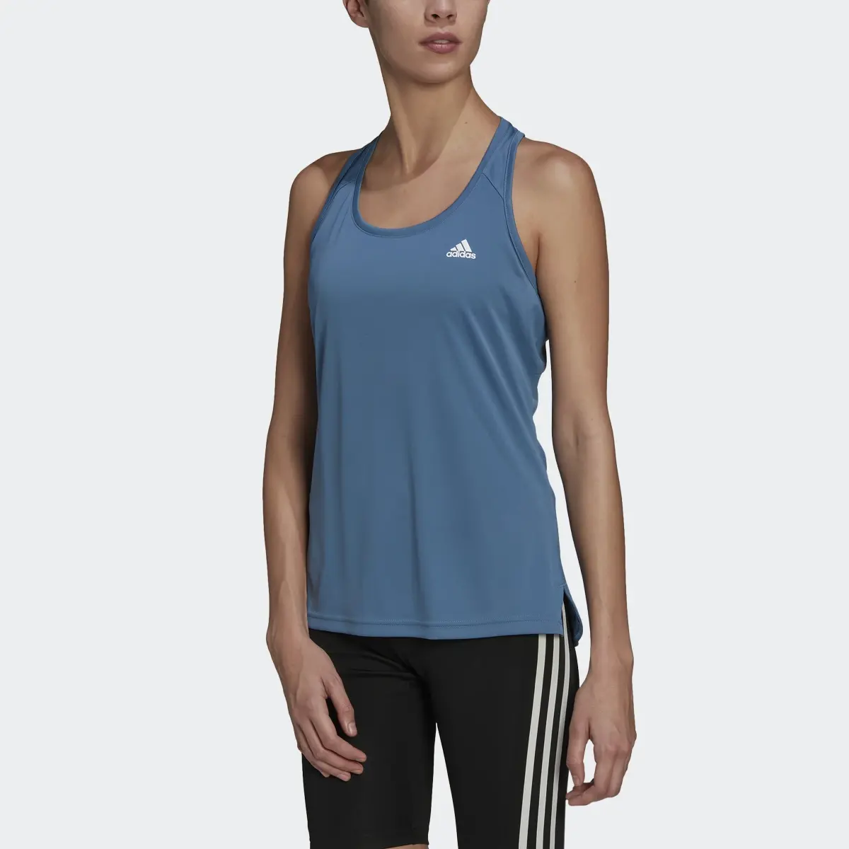 Adidas Playera sin Mangas Primeblue Designed 2 Move 3 Franjas Sport. 1