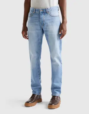 straight leg 100% cotton jeans