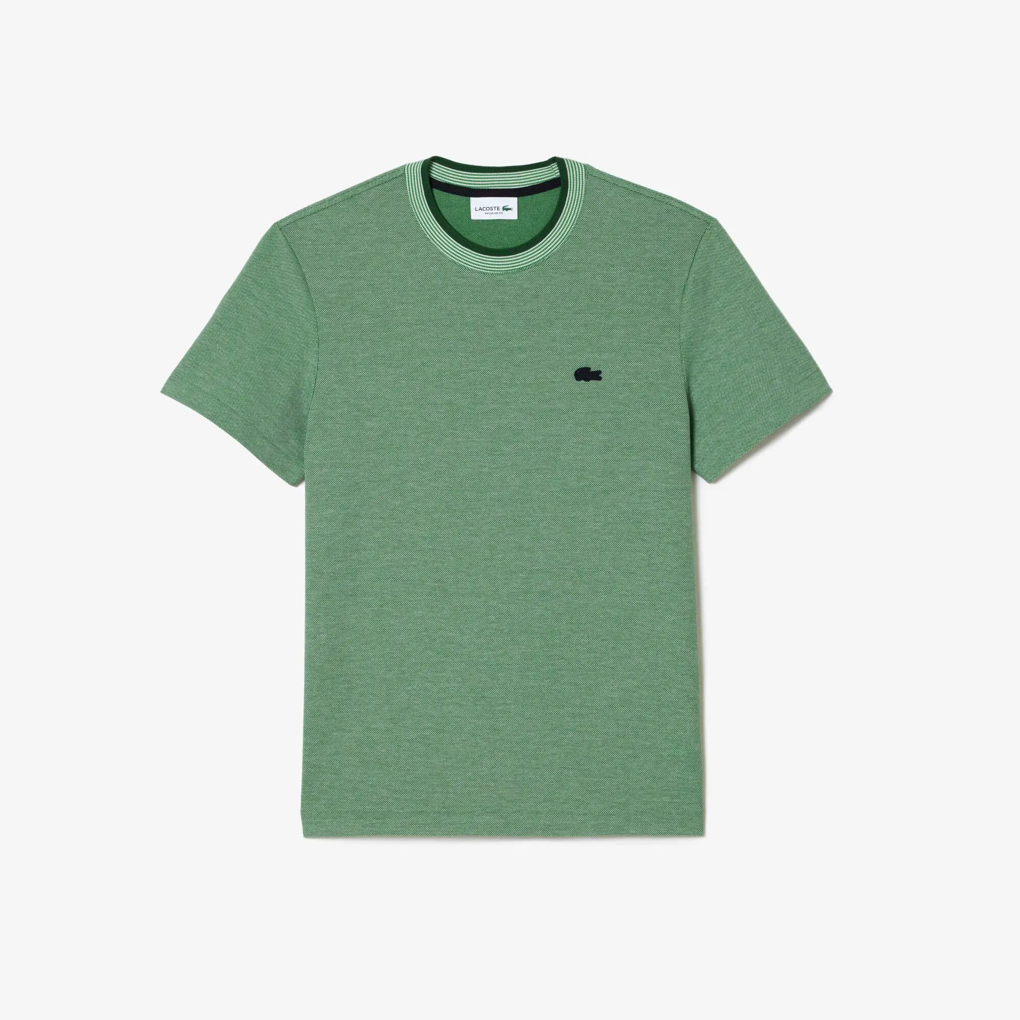 Lacoste T-shirt de algodão premium com decote redondo para homem. 2