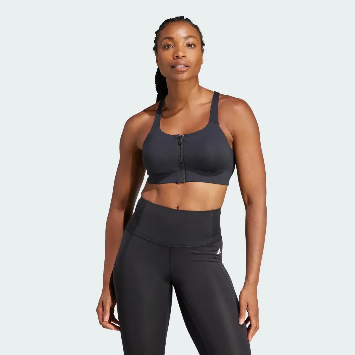 Adidas Brassière zippée maintien fort TLRD Impact Luxe. 2