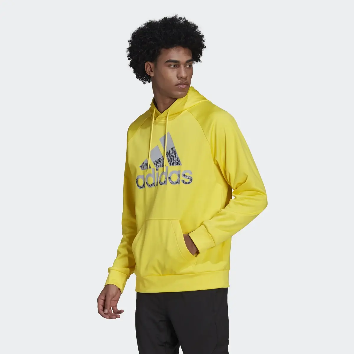 Adidas AEROREADY Game and Go Big Logo Hoodie. 2