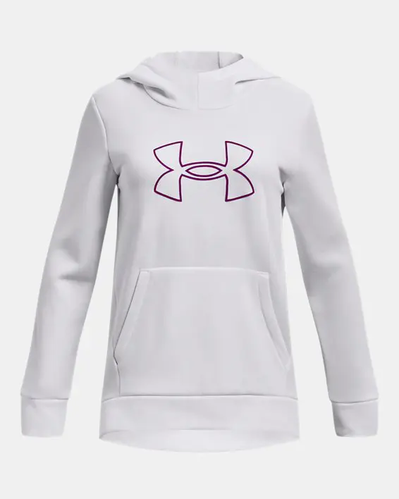 Under Armour Girls' Armour Fleece® Big Logo Hoodie. 1