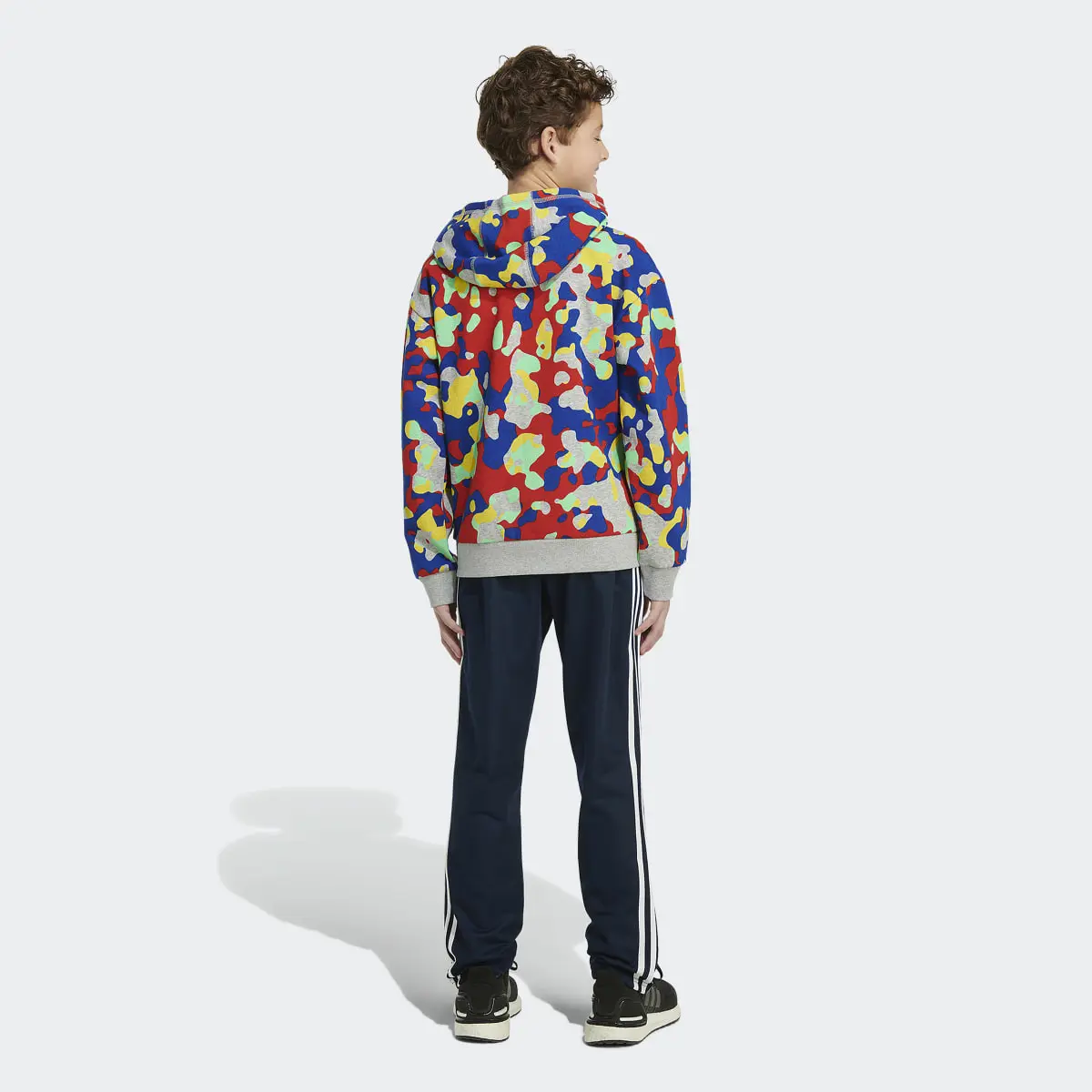 Adidas Camo Allover Print Pullover Hoodie. 2