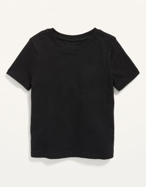 Old Navy Unisex Crew-Neck T-Shirt for Toddler black