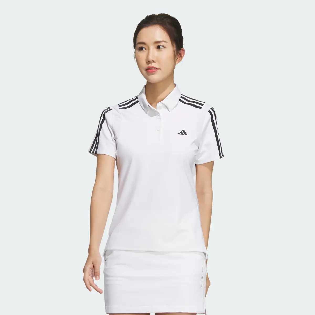 Adidas HEAT.RDY 3-Stripes Short Sleeve Polo Shirt. 2