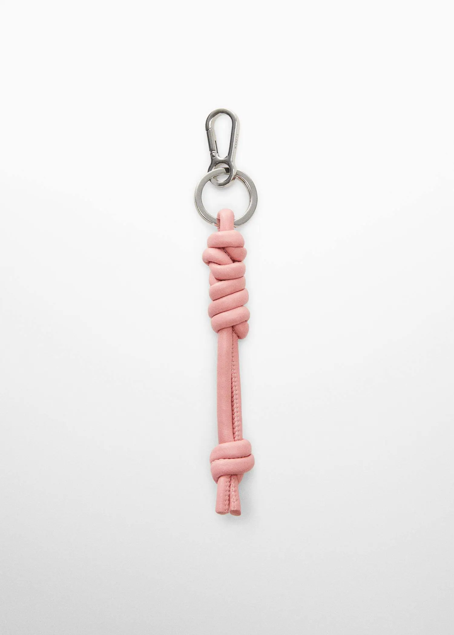 Mango Leather-effect keychain with knot. 1