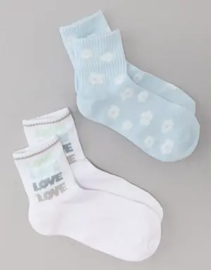 Daisy Love Boyfriend Sock 2-Pack