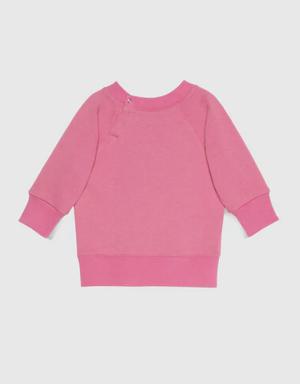 Baby cotton sweatshirt with Gucci print