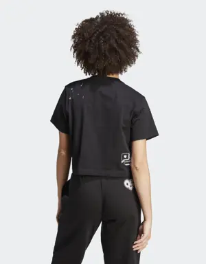 Adidas Scribble Embroidery Crop T-Shirt. 3 Adidas Scribble Embroidery Crop T-Shirt. 3