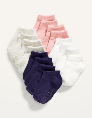 Unisex Ankle Socks 8-Pack for Toddler & Baby pink