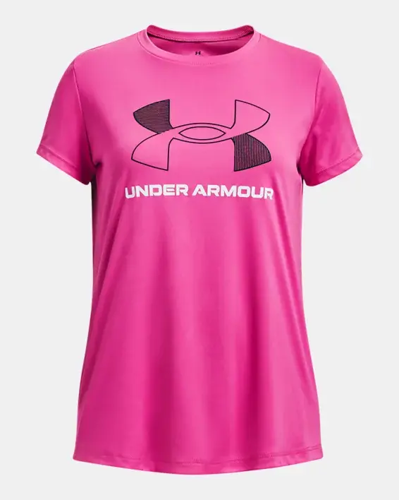Under Armour Girls' UA Tech™ Big Logo Short Sleeve. 1