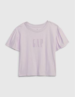 Gap Logo Fırfır Kol T-Shirt