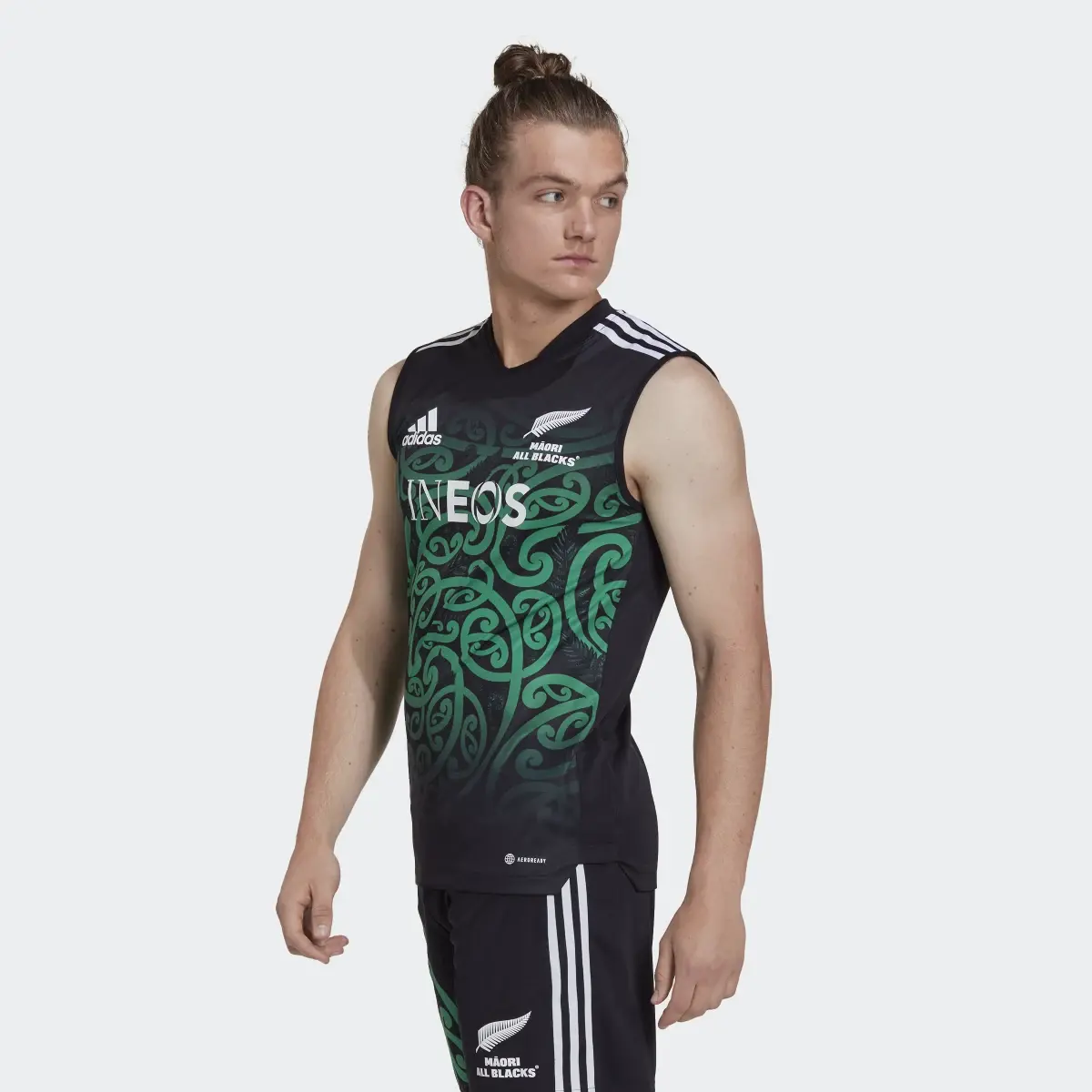 Adidas Maori All Blacks Rugby Performance Singlet. 3