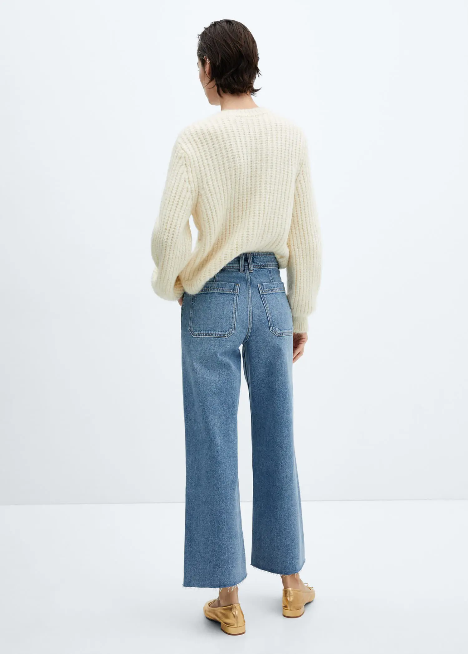 Mango Culotte-Jeans mit hohem Bund. 3