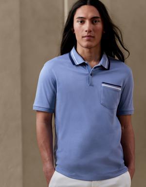 Banana Republic Luxury-Touch Polo blue