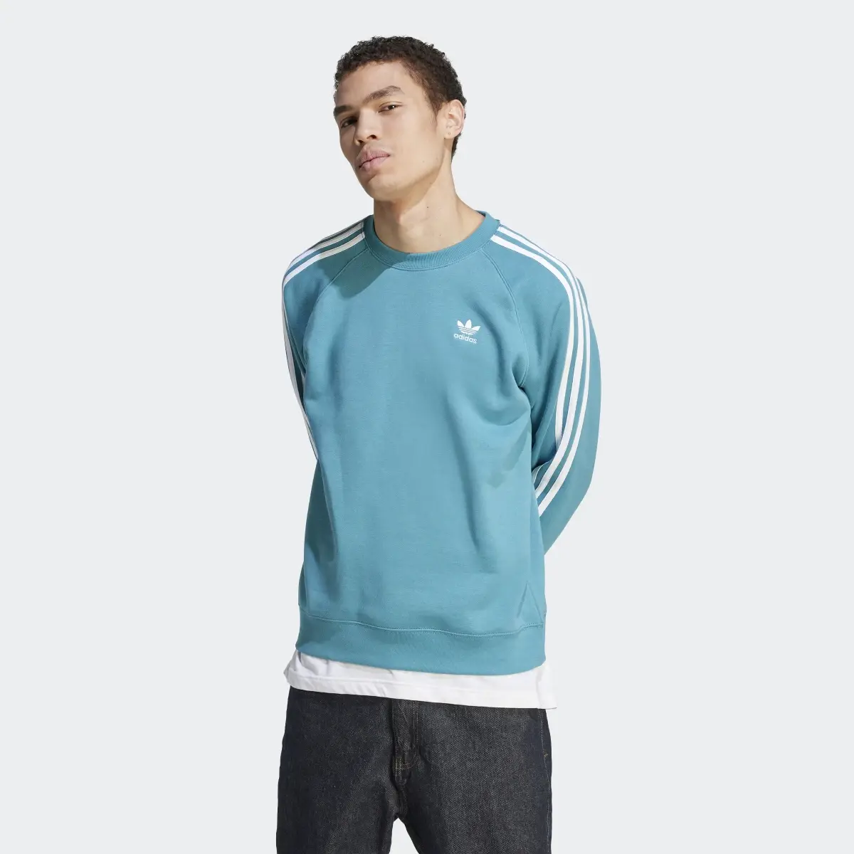 Adidas Adicolor Classics 3-Stripes Crew Sweatshirt. 2