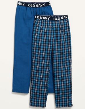 Patterned Poplin Pajama Pants 2-Pack for Boys