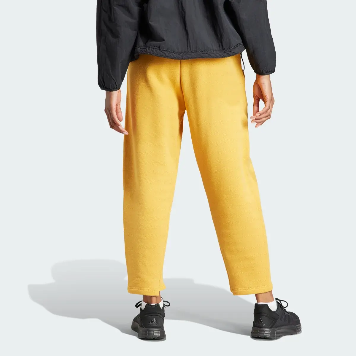 Adidas Lounge French Terry Barrel-Leg Pants. 3