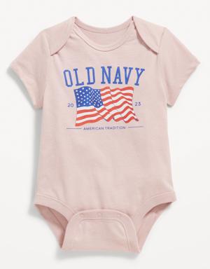 Old Navy Matching Unisex Short-Sleeve Logo-Graphic Bodysuit for Baby pink