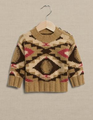 Sierra Geometric Sweater for Baby brown