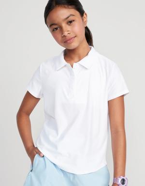 Old Navy Cloud 94 Soft School Uniform Polo Shirt for Girls white