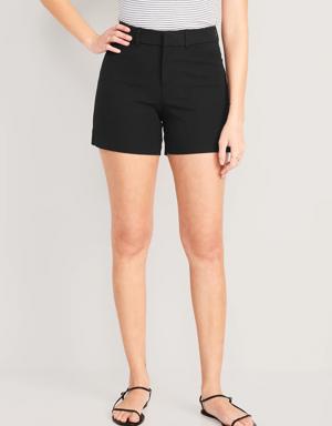 High-Waisted Pixie Trouser Shorts for Women -- 5-inch inseam black