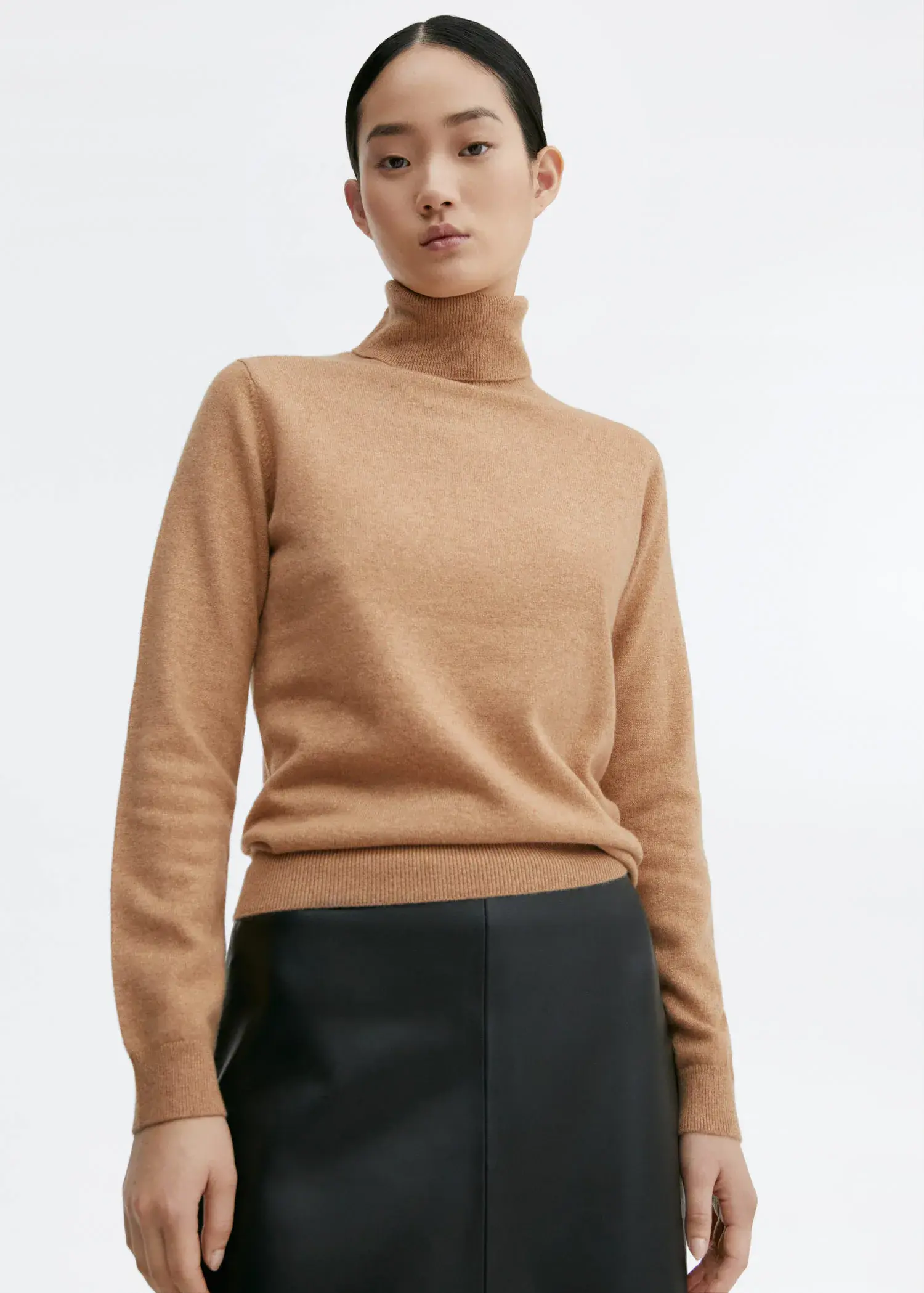 Mango 100% cashmere turtleneck sweater. 1