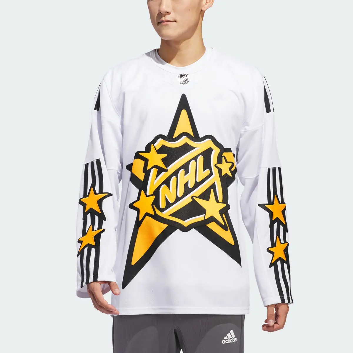 Adidas 2024 NHL All-Star adidas x drew house White jersey. 1