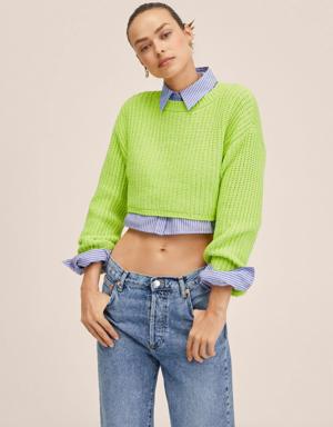 Knitted cropped sweater