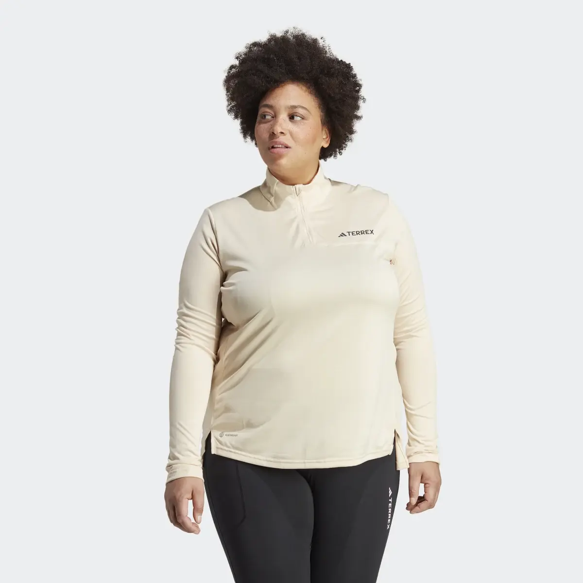 Adidas Terrex Multi Half-Zip Long Sleeve Tee (Plus Size). 2