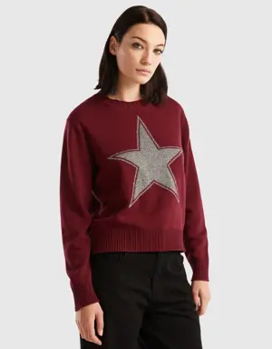 sweater with lurex star