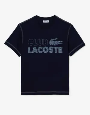 Herren LACOSTE T-Shirt aus Bio-Baumwolle mit Vintage-Aufdruck