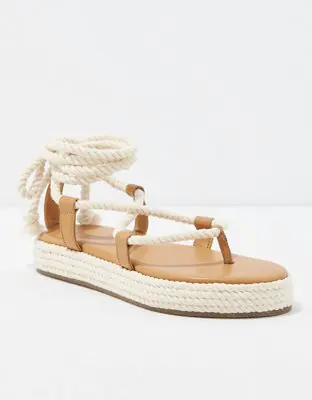 American Eagle Rope Lace-Up Sandal. 1