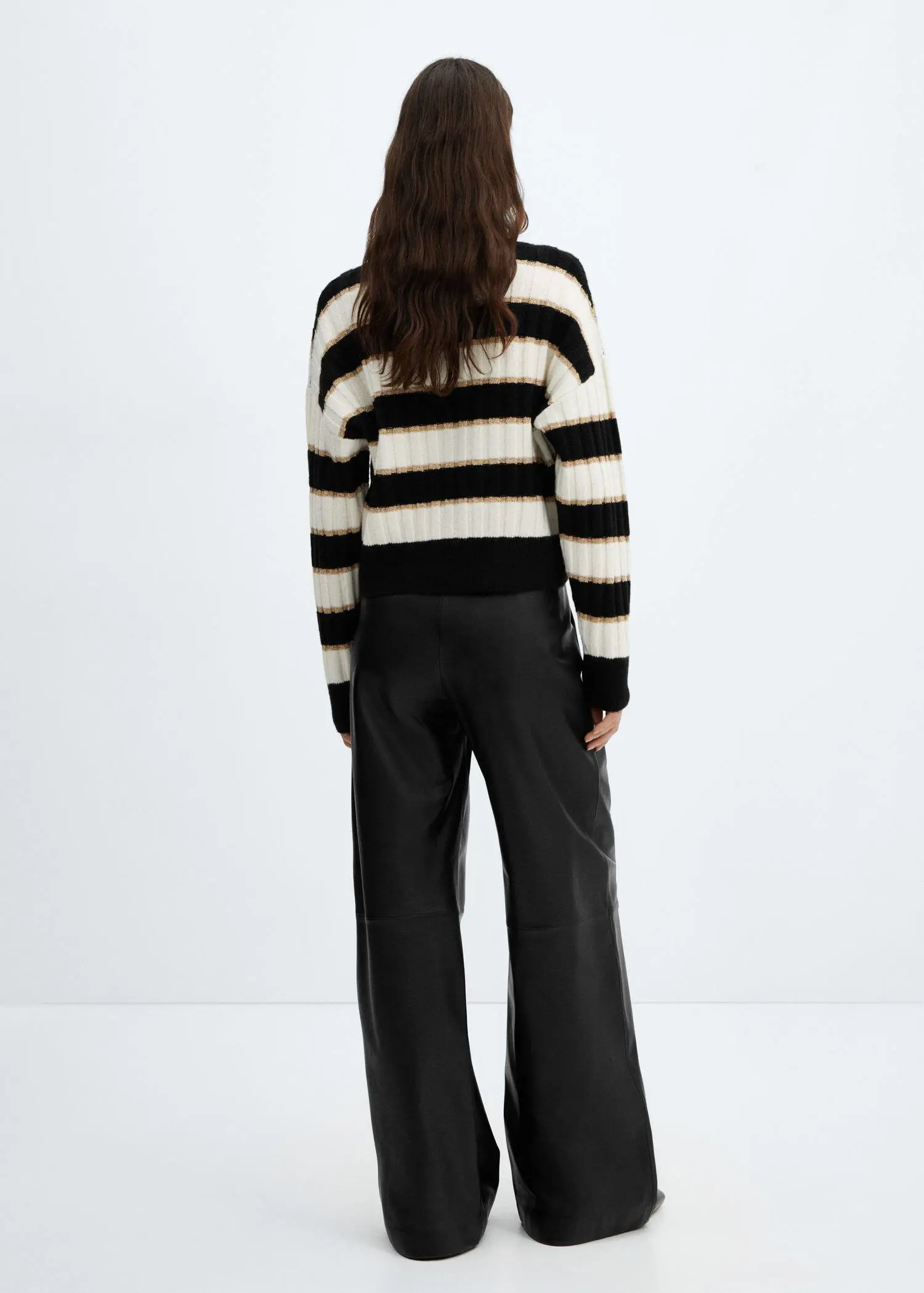Mango Lurex details striped sweater. 3